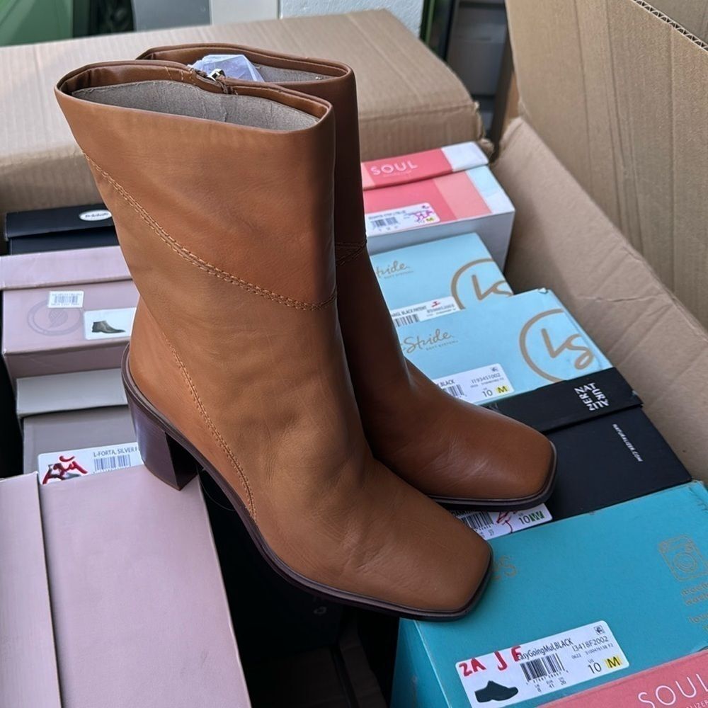 FRANCO SARTO Stevie Bootie In Hazelnut Leather - Picture 4 of 6